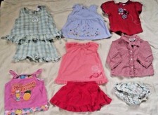Lot of 9 Baby Girl Clothes Size 18 Months Summer Outfits Shirts Skirt Spring
