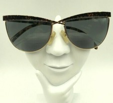 Vintage Euroline Exclusive Maria 4 Brown Gold Cat Eye Sunglasses FRAMES ONLY