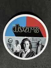 The Doors Jim Morrison Round Sticker Iconic 60s Rock Band LA Legend New!