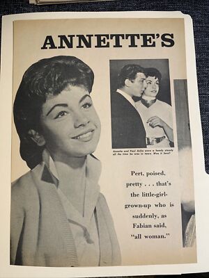 Annette Paul Anka & Barry Coe Taina Elg Jimmy Boyd 1959 TV 8X11 Panel