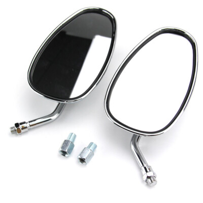 Pair Chrome Motorcycle Rear View Mirror For Suzuki Boulevard