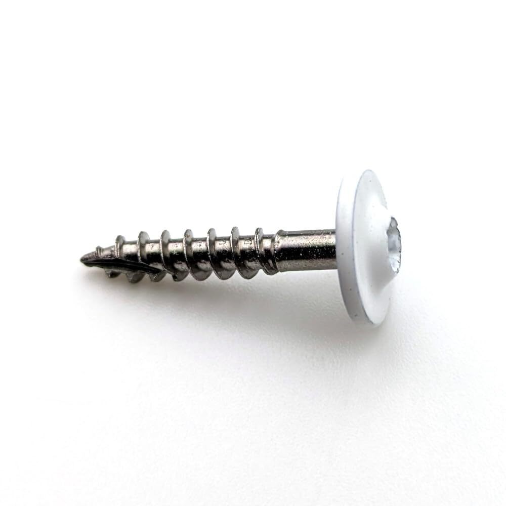 Perffixe Vite per legno testa rondella 4,5x25 mm RAL 9016 bianco puro (e0t)
