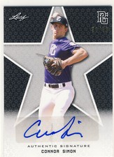 CONNOR SIMON 2020 Leaf Perfect Game PG Black AUTO /50 LSU