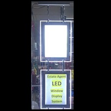 New Magnetic 3xA3 LED Double Side Window Light Pocket Panel Estate Agent Display