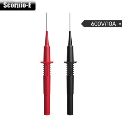 2PCS Multimeter Insulated Test Probe Pin Piercing Needle For 4mm Banana Plug