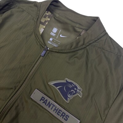 Carolina Panthers Nike NFL On Field Salute To Service Full Zip Jacket •  Medium