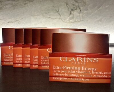 6X CLARINS Extra Firming Energy Day Cream Vitamin Creme .07oz/ 2ml = .42oz Total