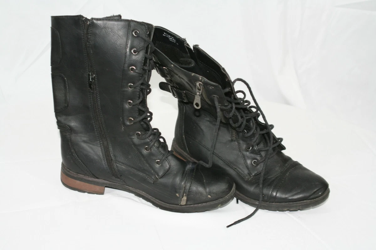 Bamboo lace deals up combat boots