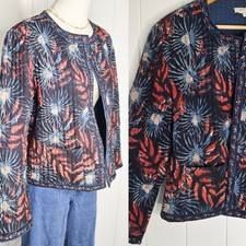 East Lifestyle Artisanal Flora Kantha Stitch Jacket Embroidered Quilted Jacket