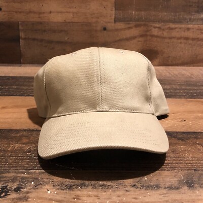 BLANK Hat Strapback Cap Mens Beige Green Win Gear For Sports Outdoor Cotton  READ