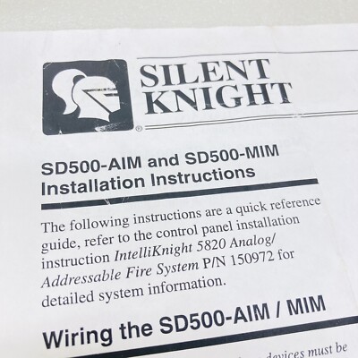 Modulo Antincendio Silent Knight SD500-AIM &ndash; Usato Da Ambiente Funzionante