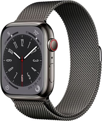 Apple Watch Series 8 45mm Graphite Stainless Steel Case with 