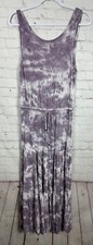 Knox Rose Tie Dye Purple Tiered Maxi Dress tank sleeveless summer, sz S, NWT $25