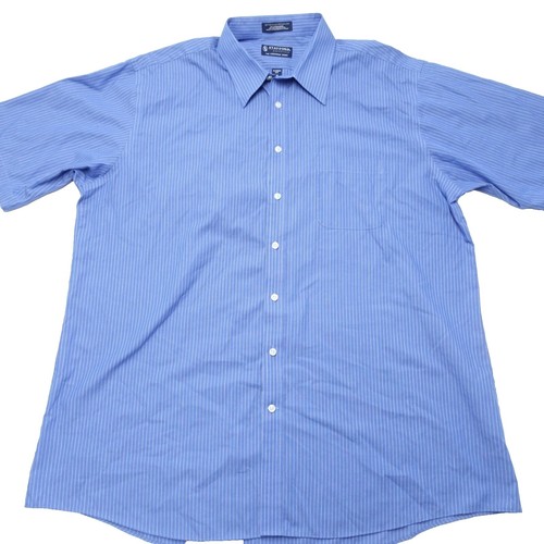 stafford short sleeve dress shirts for men Stafford Button Front Men's Short Sleeve Regular Fit Button-Down Shirt | Blue | Regular Medium | Shirts + Tops Button-front Shirts