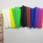 100Pcs 2.5" Shield Cut 8 Colors Fletching Plastic Vanes Arrow Accessories