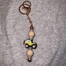 Handmade Beaded Keychain, Purse Charm, Zipper Pull