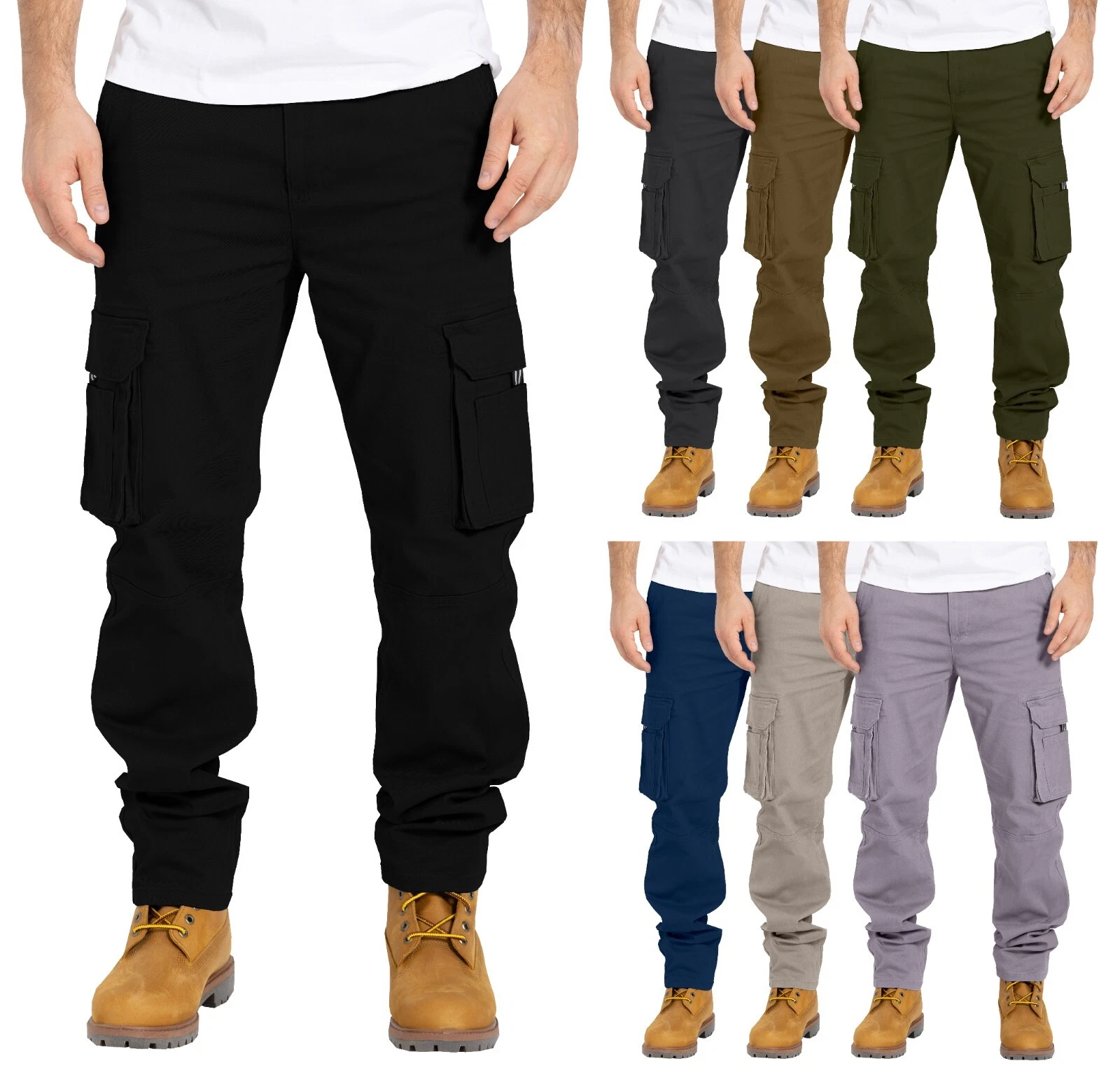 Mens Cargo Combat Work Trousers Heavy-Duty Stretch Pants With Knee Pad Pockets
Opens in a new window