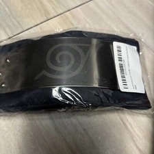 Naruto Shippuden Konoha Leaf Village Logo Black Headband New Official Licensed