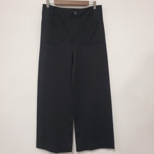 Maeve Anthropologie The Colette Wide Leg Pants 31 Black Cropped Career High Rise