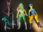 Vintage MOTU HE-MAN Evil-Lyn & PRINCESS OF POWER She-Ra W/ weapons accessories
