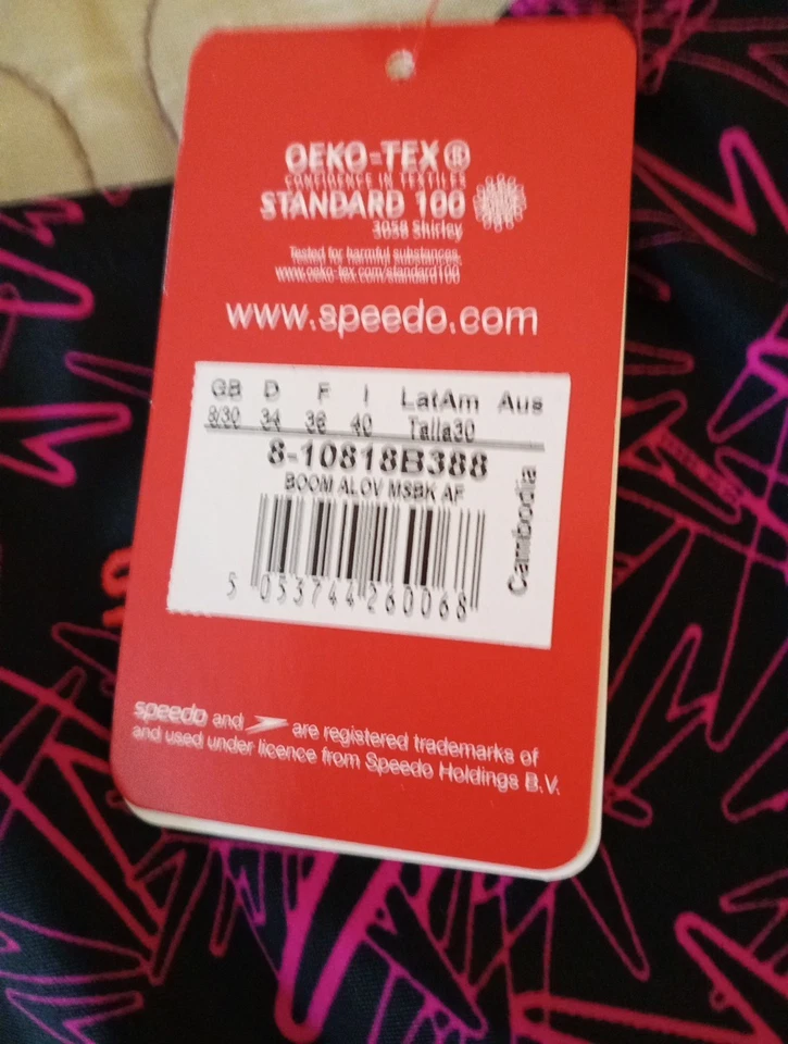 BNWT Speedo Boom Muscleback Womens Adult Swimsuit - Black Pink - UK 8 (S7)  - Image 4 of 4