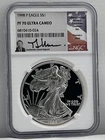 1998-P American Silver Eagle 1 oz Proof Coin NGC PF70 ULTRA CAMEO Uram Signature