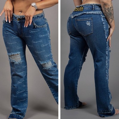 Bodied Kali Uchis Tomboy Elegante Obsesion Jeans Distressed Vintage Blue Size 12