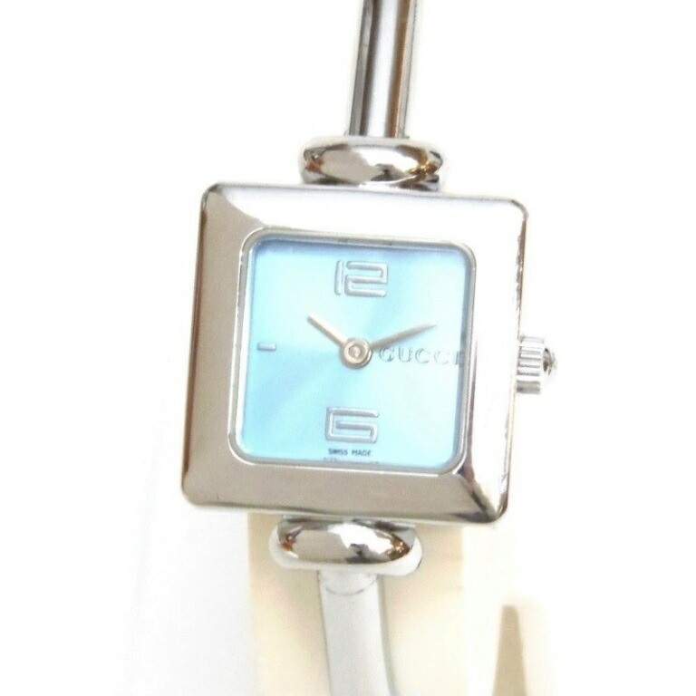 GUCCI 1900L Blue Dial Quartz Bangle Watch Pre-Owned 61767