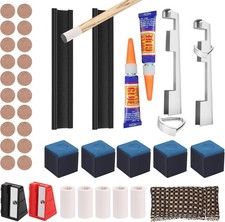 Billiard Pool Cue Repair Kit: 2 Pool Cue Tip Clamp 20 Billiard Cue Tips 4 Shaper