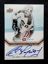 ROD LANGWAY SP 2008-09 UD MONTREAL CANADIENS CENTENNIAL HABS INKS #HABS-RL   072