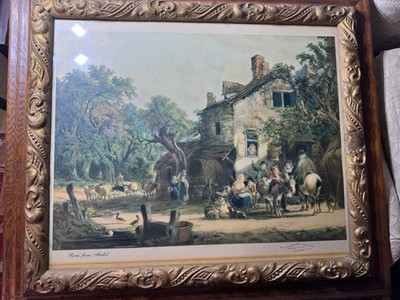 Eugene James Tilly (1870-1937) ''Home From Market'' Color Mezzotint -Signed/Framed