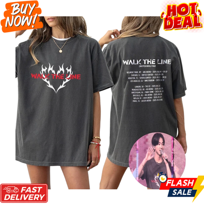 HOT! Enhypen Walk The Line Tour T-Shirt, Kpop Fan Concert Merch