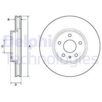 Delphi 2X Bremsscheibe Vorne Ø300 Mm BelüFtet FüR Ford Mondeo V Turnier Cf 1.5