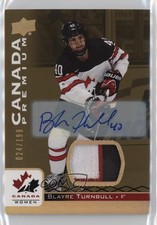 2017 Team Canada Juniors Premium Materials 24/199 Blayre Turnbull #40 Auto 1sz