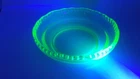 Vintage Green Depression URANIUM Glass Bowl 5" Diameter-Glows!