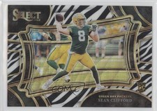 2023 Panini Select Field Level Zebra Prizm Sean Clifford #334 lz7