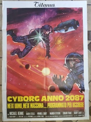 1974 CYBORG ANNO 2087 70s Space Film Italian film Poster 39'' x 55''