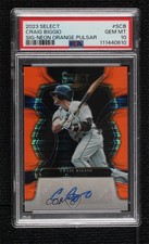 2023 Select Signatures Neon Orange Pulsar Prizm 1/4 Craig Biggio PSA 10 Auto 5i3
