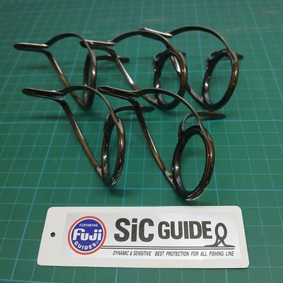 (Discount Close Out) 5pc #40 Fuji SIC ICMNSG Shiny Gray Frame Fishing Rod Guide