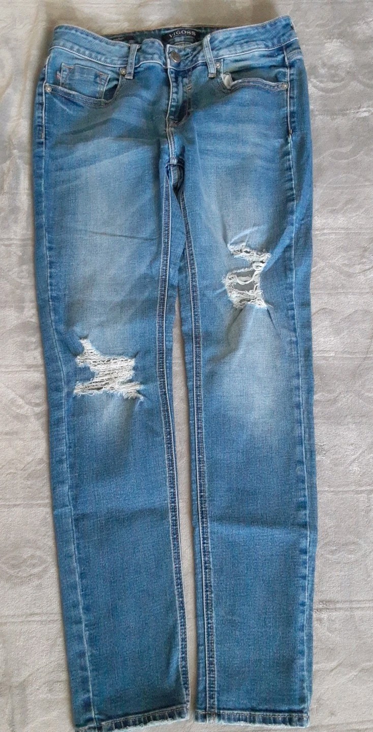 Vigoss Distressed The  Jagger Super Skinny Jeans Size W 27 L 28