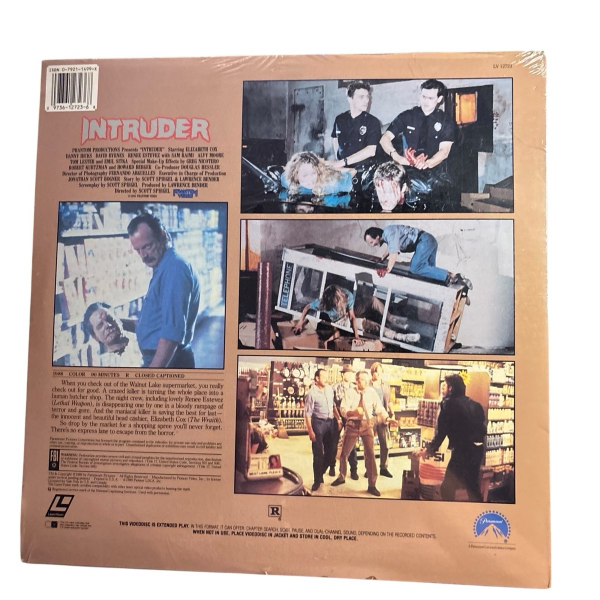INTRUDER Laserdisc -Slasher- Sam Raimi- Bruce Campbell (GROCERY