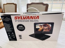 Sylvania Portable DVD CD Player 9" Swivel Screen Black SDVD9321-C Used