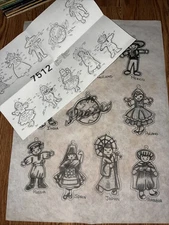 TRI-CHEM Liquid Embroidery 7512 Dolls Of The World Picture To Paint