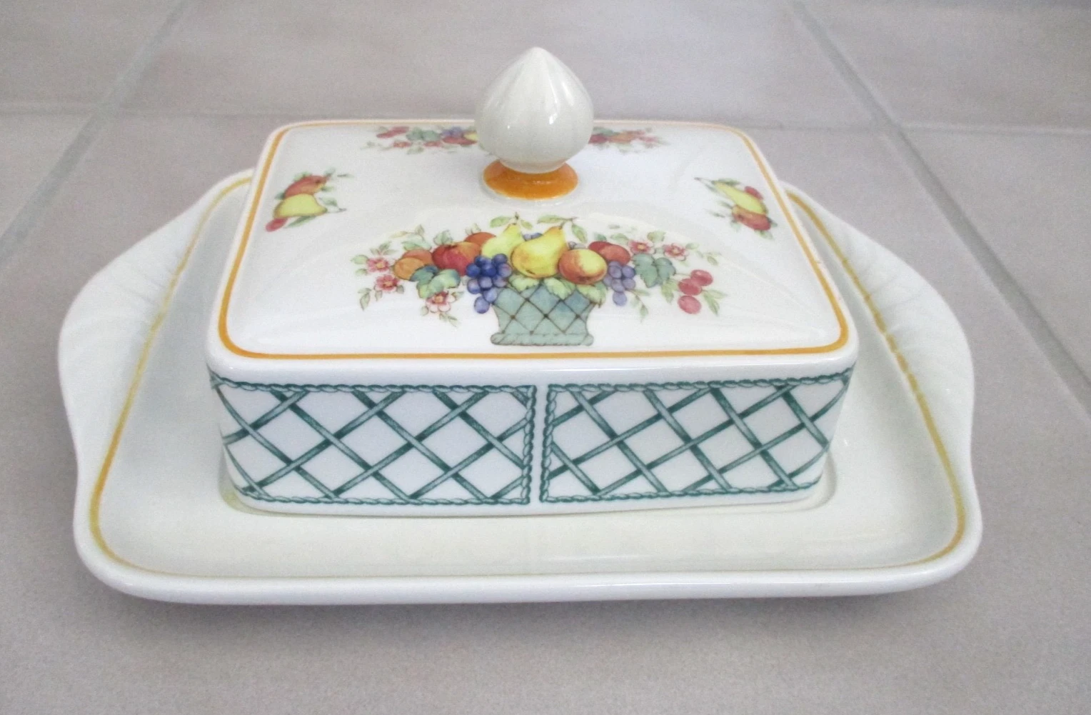 Villeroy & Boch BASKET Covered Butter Dish Rectangular 1983-2007 Germany