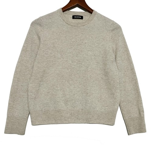 NAADAM • 100% CASHMERE Crewneck Women's Pullover Sweater • Oatmeal Beige • Small