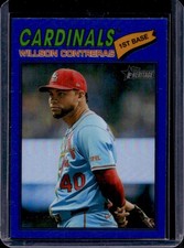 2026 Topps Heritage Willson Contreras Chrome Blue Refractor #/150 Cardinals