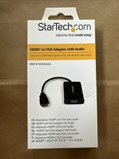 StarTech HDMI to VGA Video Adapter Converter w/ Audio - PC/Laptop/ HD2VGAA2