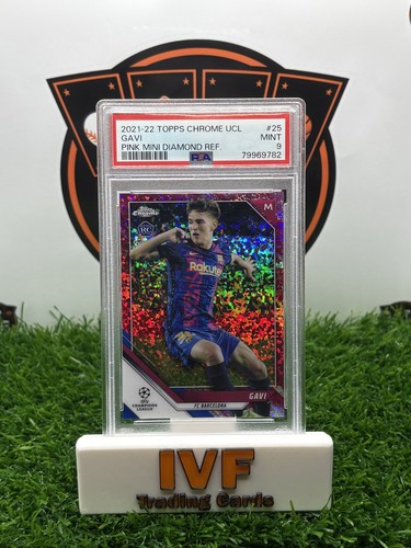 Gavi [Pink Mini Diamond Refractor] #25 2021 Topps Chrome UEFA Champions League card