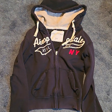 A ropostale Women  s Full Zip Hooded Hoodie w/ Pockets Embroidered Logo XS/TP