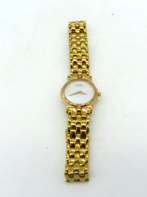 Gucci 3400L Women's Gold-Tone Watch Mother of Pearl Dial Swiss